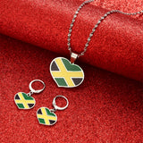 Jamaica Map Pendant Necklace Stainless Steel Jewelry for Women Girls