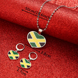 Jamaica Map Pendant Necklace Stainless Steel Jewelry for Women Girls