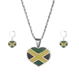Jamaica Map Pendant Necklace Stainless Steel Jewelry for Women Girls