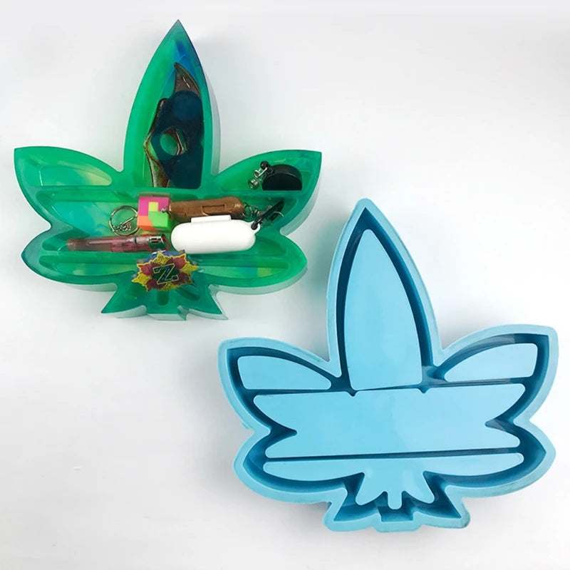Maple Leaf Organizer Rack Epoxy Resin Mold Storage Shelf Display Stand