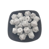 Marbie Hexagon Silicone Bead 14mm for DIY Craft Keychain Jewelry