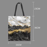 Personalized Marble Handbag Tote Bag for Women Large Capacity Shopping Tote