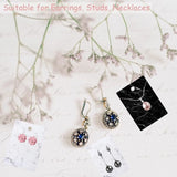 Marble Earring Necklace Display Cards Set - 200Pcs with Bags and Earring Backs