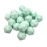 Marble Mint Icosahedron Silicone Bead for DIY Craft