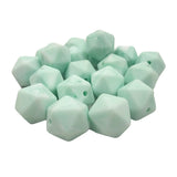 Marble Mint Icosahedron Silicone Bead for DIY Craft