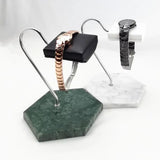 Marble & PU Watch Display Stand Jewelry Organizer Bracket