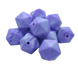 Purple Icosahedron Silicone Bead for DIY Keychain Craft