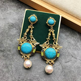 Marble Stones Necklace Pendant Birds Animal Jewelry Ethnic Accessories