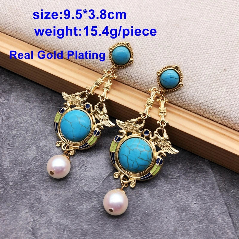 Marble Stones Necklace Pendant Birds Animal Jewelry Ethnic Accessories