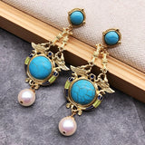 Marble Stones Necklace Pendant Birds Animal Jewelry Ethnic Accessories