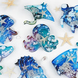 Marine Animals Crystal Epoxy Resin Silicone Mold Octopus Whale Keychain