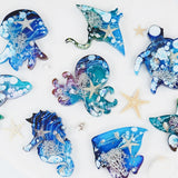 Marine Animals Crystal Epoxy Resin Silicone Mold Octopus Whale Keychain