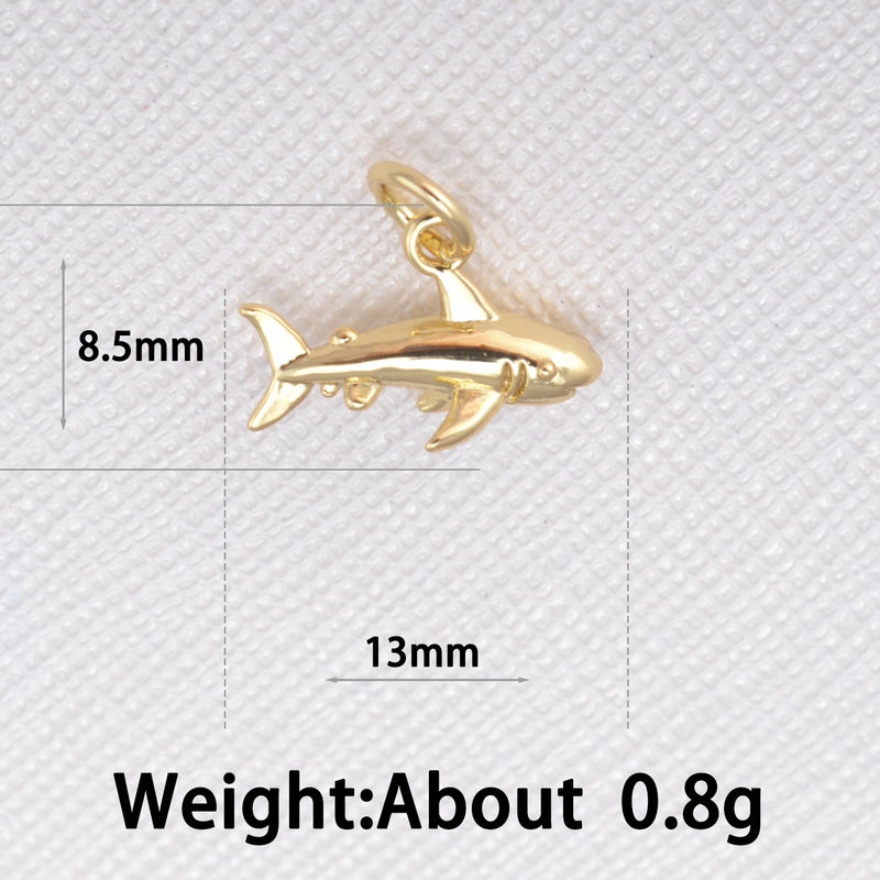 Marine Life Pendants Set for Women, Shark&Sea Turtle&Starfish&Seashell Charms