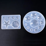Marine Shell Mold Starfish Button Silicone Mould DIY Pendant Epoxy Mould