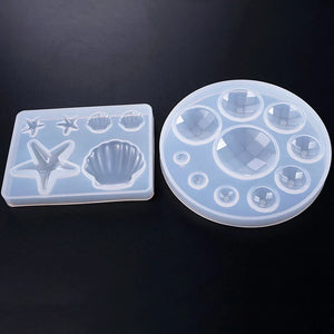 Marine Shell Mold Starfish Button Silicone Mould DIY Pendant Epoxy Mould
