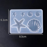 Marine Shell Mold Starfish Button Silicone Mould DIY Pendant Epoxy Mould