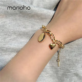 Apathy Pearl Bracelet Titanium Steel Vintage Bracelet Women Gift