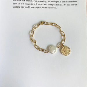 Apathy Pearl Bracelet Titanium Steel Vintage Bracelet Women Gift
