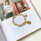 Apathy Pearl Bracelet Titanium Steel Vintage Bracelet Women Gift