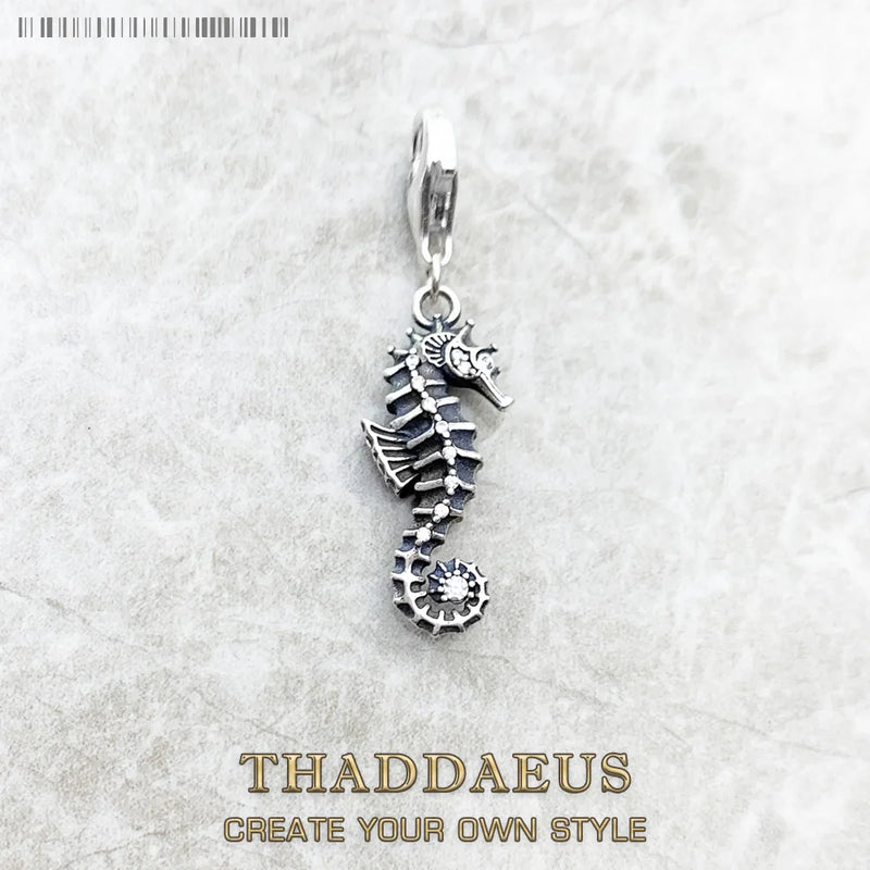 Maritime Seahorse Pendant Charm 925 Sterling Silver Oceans Gift