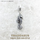 Maritime Seahorse Pendant Charm 925 Sterling Silver Oceans Gift