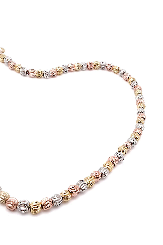 Dorica Stoned Gold-Rose Gold-Silver Necklace