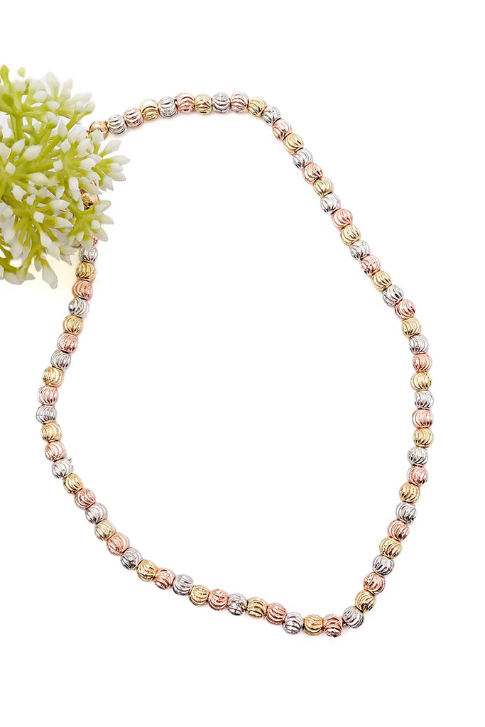 Dorica Stoned Gold-Rose Gold-Silver Necklace