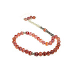 8mm Beige Agate Dragon Pattern Muslim Taisbyha Rosary 33 Beads