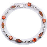 Fire Opal & Orange CZ Bracelets for Women, Hot Jewelry Style Bangles