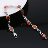 Fire Opal & Orange CZ Bracelets for Women, Hot Jewelry Style Bangles
