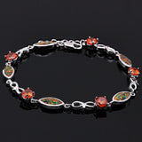 Fire Opal & Orange CZ Bracelets for Women, Hot Jewelry Style Bangles