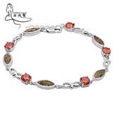 Fire Opal & Orange CZ Bracelets for Women, Hot Jewelry Style Bangles