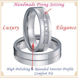 LOVE Wedding Band Couple Rings Set Titanium Stainless Steel Jewelry