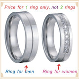 LOVE Wedding Band Couple Rings Set Titanium Stainless Steel Jewelry
