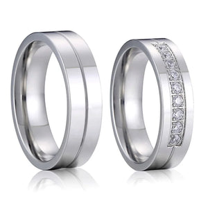 LOVE Wedding Band Couple Rings Set Titanium Stainless Steel Jewelry