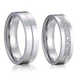 LOVE Wedding Band Couple Rings Set Titanium Stainless Steel Jewelry