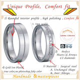 LOVE Wedding Band Couple Rings Set Titanium Stainless Steel Jewelry