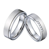 His and Hers Wedding Rings Set Stainless Steel Jewelry Couple Bands