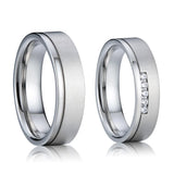 His and Hers Wedding Rings Set Stainless Steel Jewelry Couple Bands