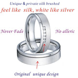 His and Hers Wedding Rings Set Stainless Steel Jewelry Couple Bands