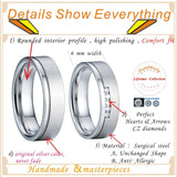 His and Hers Wedding Rings Set Stainless Steel Jewelry Couple Bands