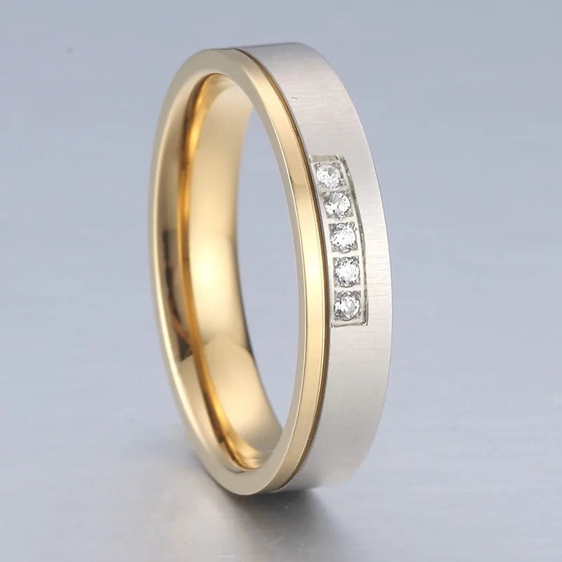 His and Hers Wedding Rings Set Stainless Steel Jewelry Couple Bands