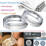 His and Hers Wedding Rings Set Stainless Steel Jewelry Couple Bands