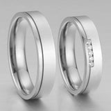 His and Hers Wedding Rings Set Stainless Steel Jewelry Couple Bands