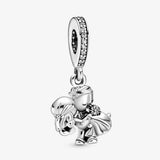 Married Couple Dangle Charm Bracelet Pendant