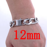 Stainless Steel Bracelet Chain 8" Silver Jewelry