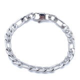 Stainless Steel Bracelet Chain 8" Silver Jewelry