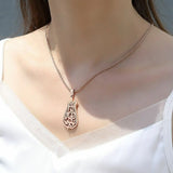 Protect from Evil & Jealousy Calligraphy Tulip Stainless Steel Allah Pendant