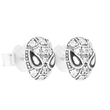 925 Silver Clear CZ Stud Earrings