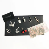 Cherry Flip Flop Lucky Heart Cross Charm Pendant Necklace